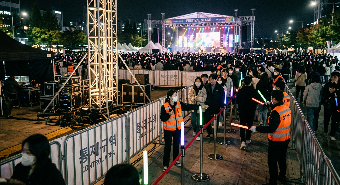 지자체 벚꽃축제 공연장 안전 동선과 운영 현장
