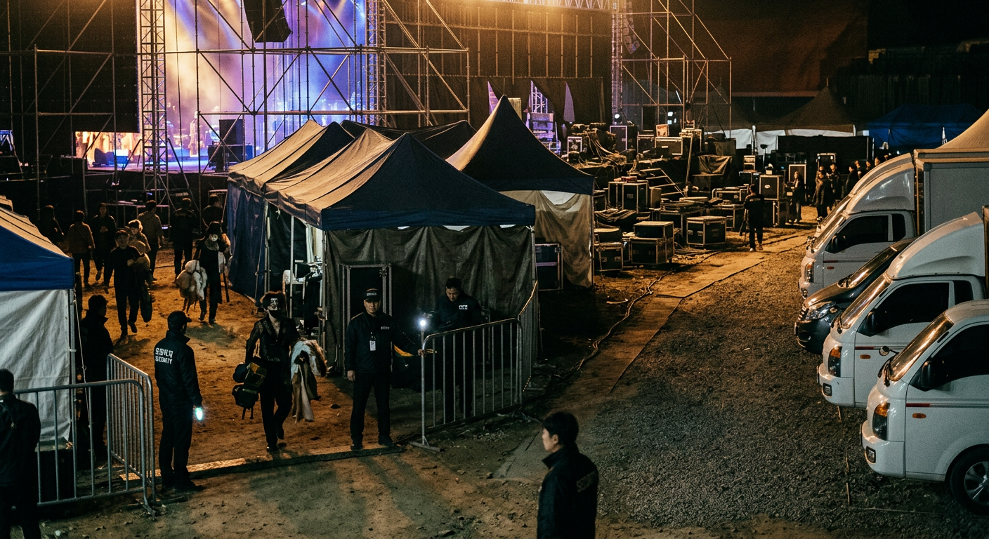 가수 섭외 후 출연진 차량 동선과 backstage 통제