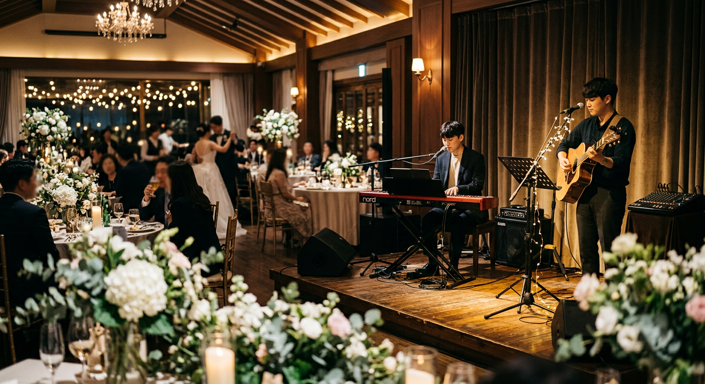 결혼식 라이브 축가와 연주자 섭외 무대 구성