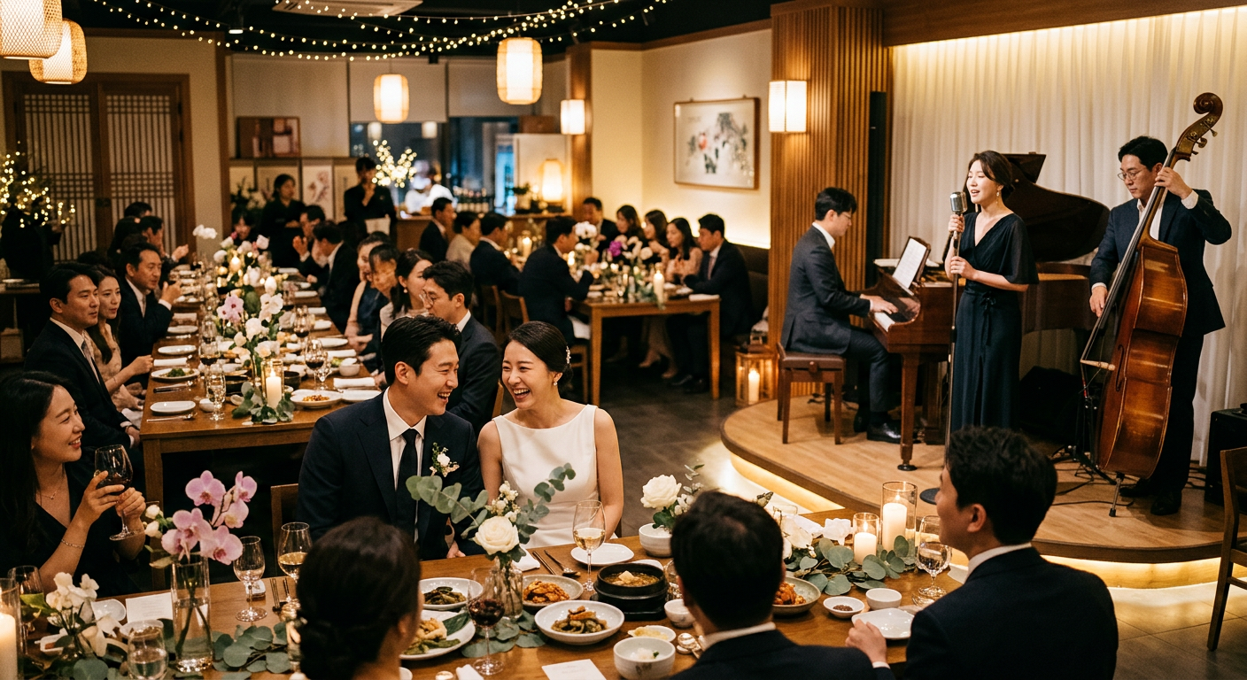 레스토랑 스몰웨딩에 어울리는 재즈 트리오 라이브 공연