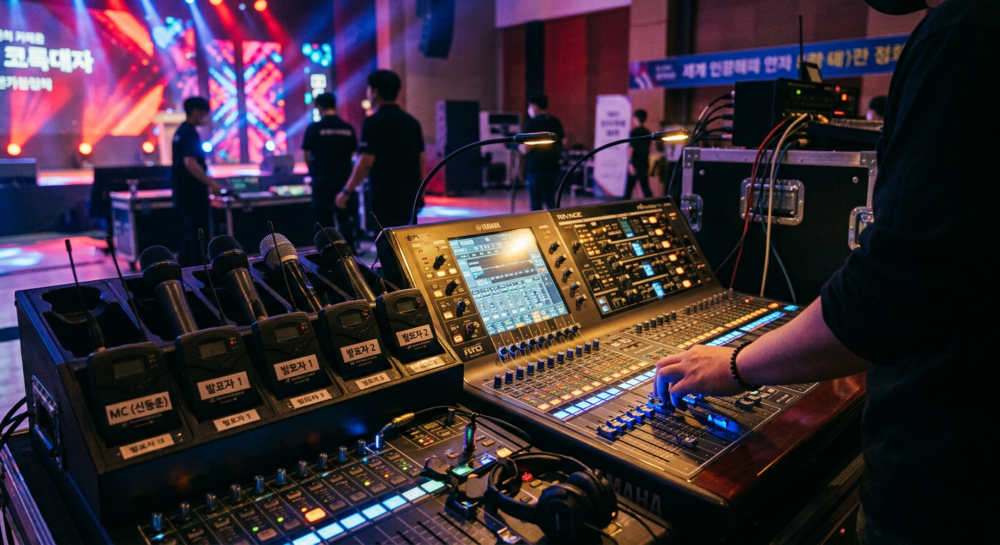 VIP 행사 음향 품질을 좌우하는 오디오 콘솔과 마이크