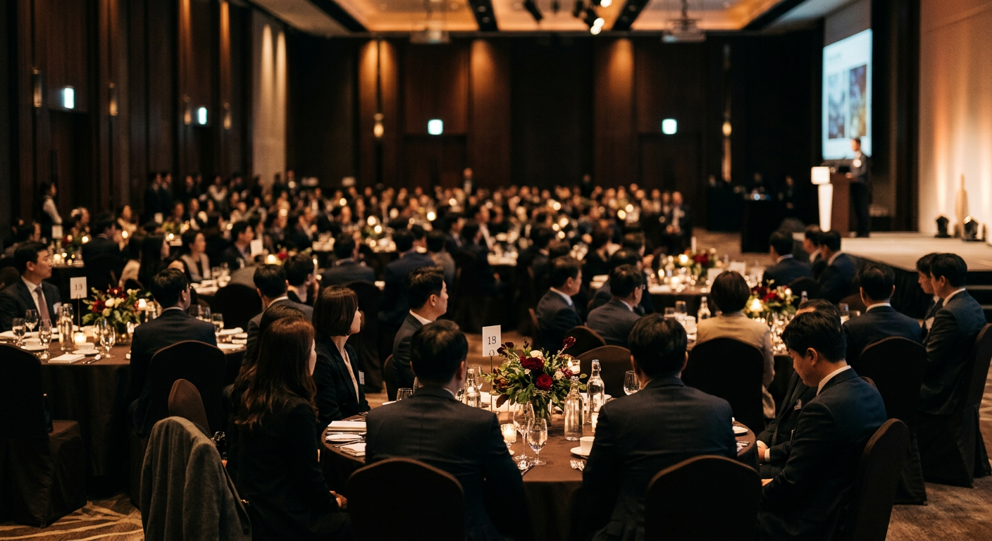 VIP 기업행사 참석자와 품격 있는 공연 분위기
