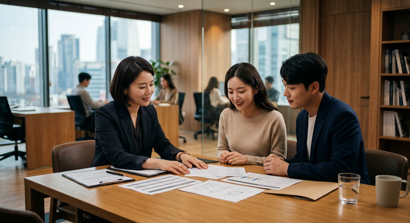 결혼식 연주자 계약 전 견적과 조건을 확인하는 상담 장면