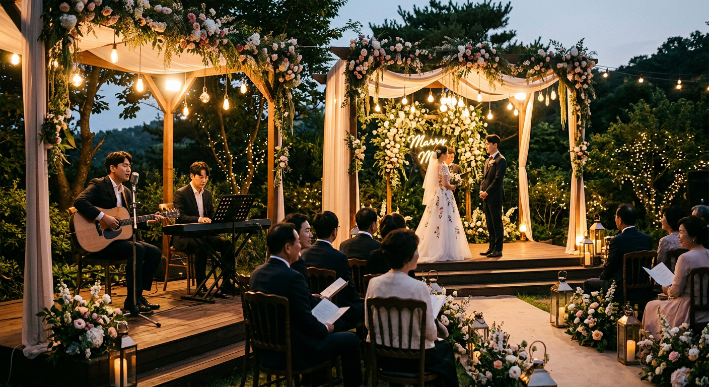 야외 웨딩 라이브 연주 섭외 시 확인해야 할 무대 환경