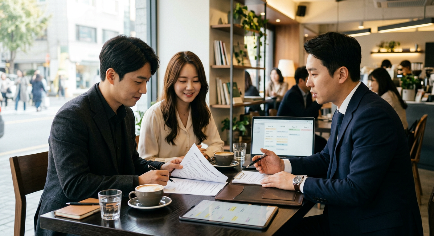 결혼식 라이브 밴드 섭외 계약 미팅 현장